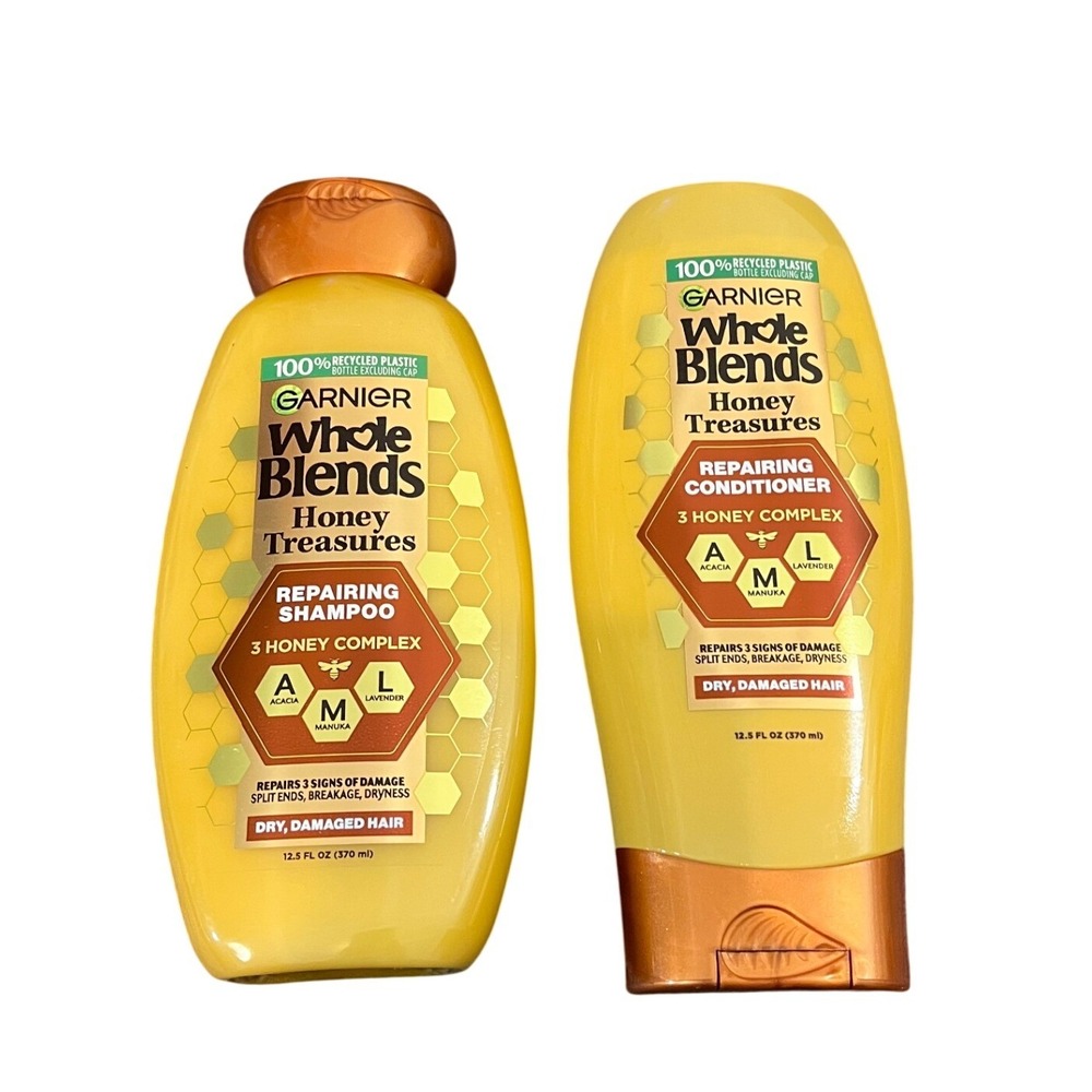 Garnier Whole Blends Unisex 12.5oz Honey Treasures Shampoo Conditioner Set